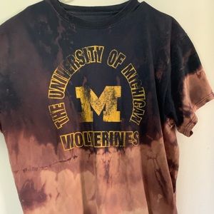 Michigan Bleach Tie-Dye T-shirt